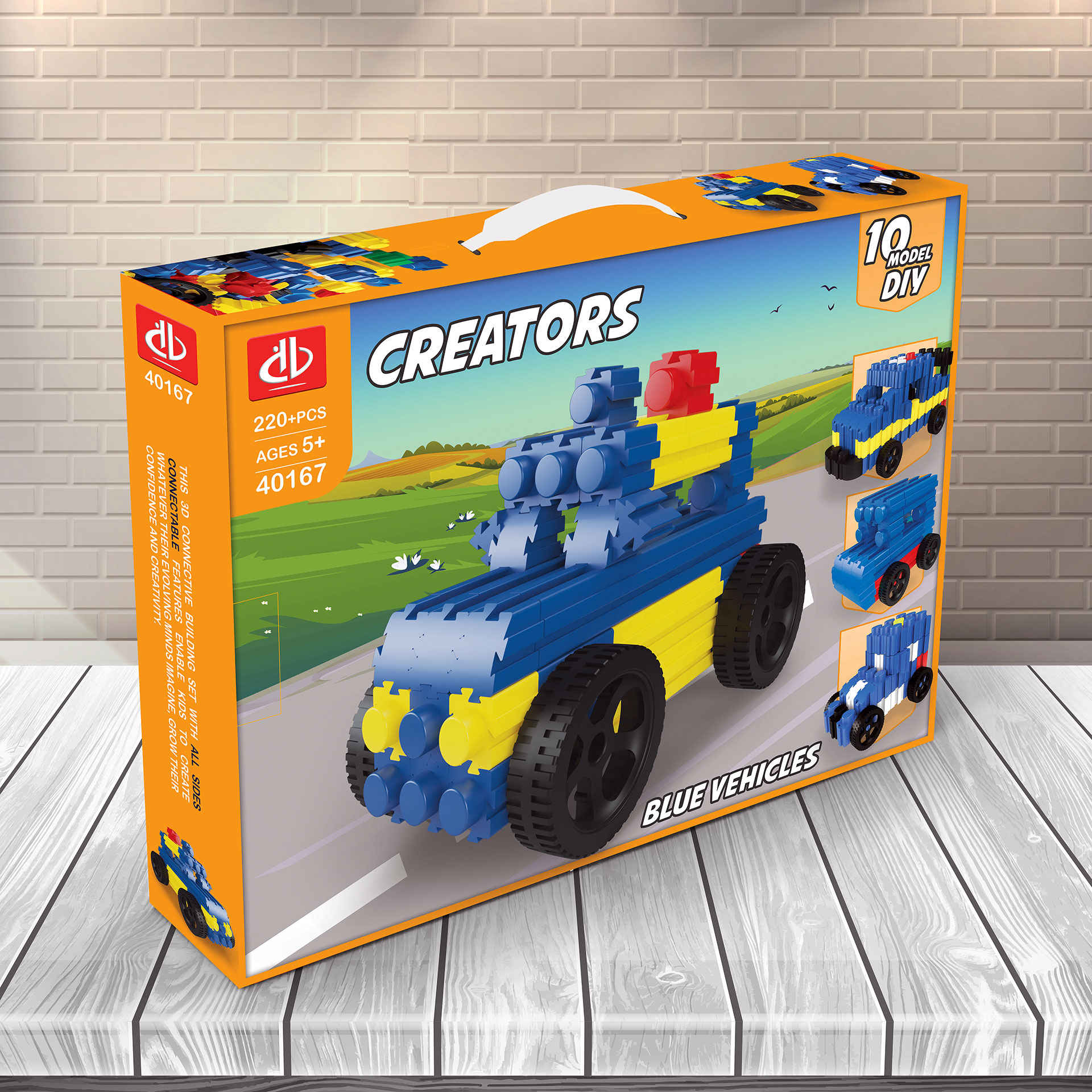 Creators: Mountain Car Building Blocks – DIY Set with 10 Models, 220 Pieces for Ages 5+