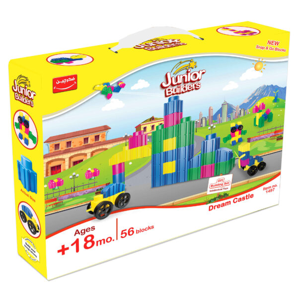 Junior Builders: Dream Castle Building Blocks – Creative Toy Set for Ages 18 Months+
