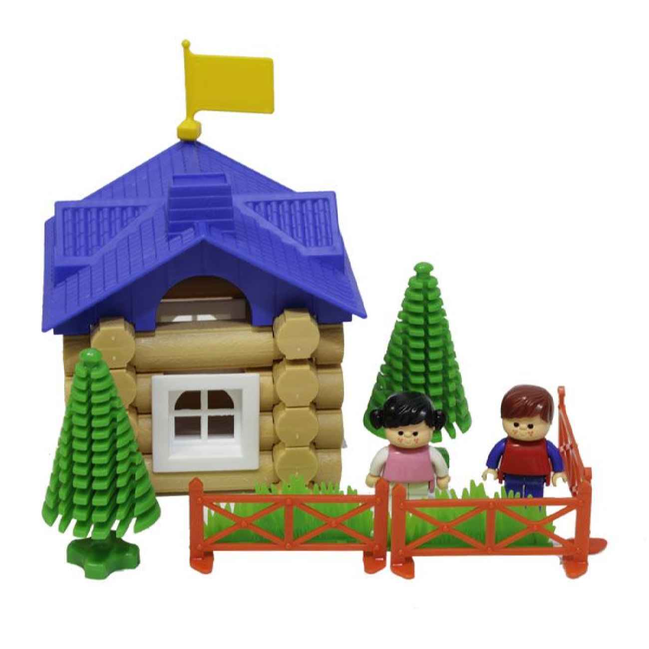 Tak Toy: Woodland Cottage Building Blocks – Charming Set, 62 Pieces
