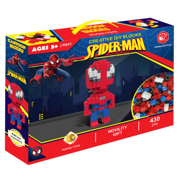 Creative DIY Blocks: Spider-Man Building Blocks – 430 Pieces for Ages 5+