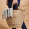 Large Woven Basket with Handle