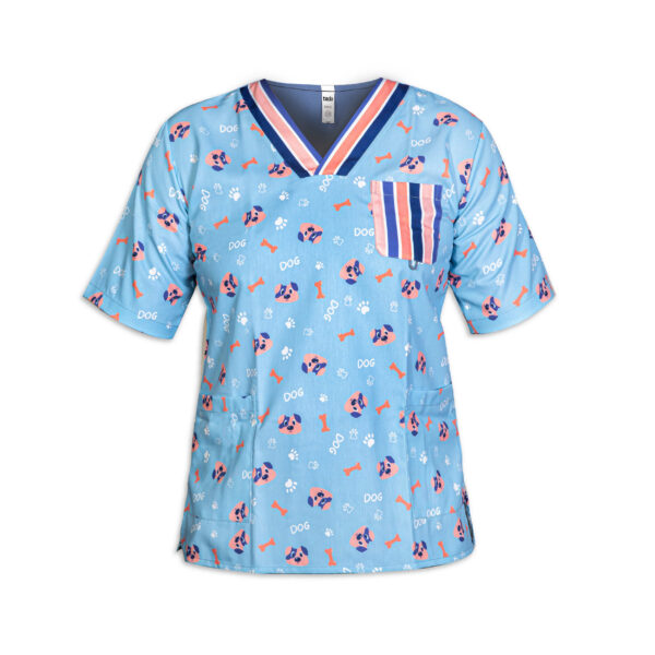 Men's V-Neck Vet Scrub Top – Comfortable & Modern