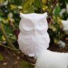 Decorative White Owl Figurine for Gift - Ceramic Bird Sculpture