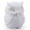 Decorative White Owl Figurine for Gift - Ceramic Bird Sculpture