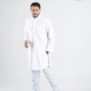 White Pakistani Kurta for Men - Traditional Long Shirt