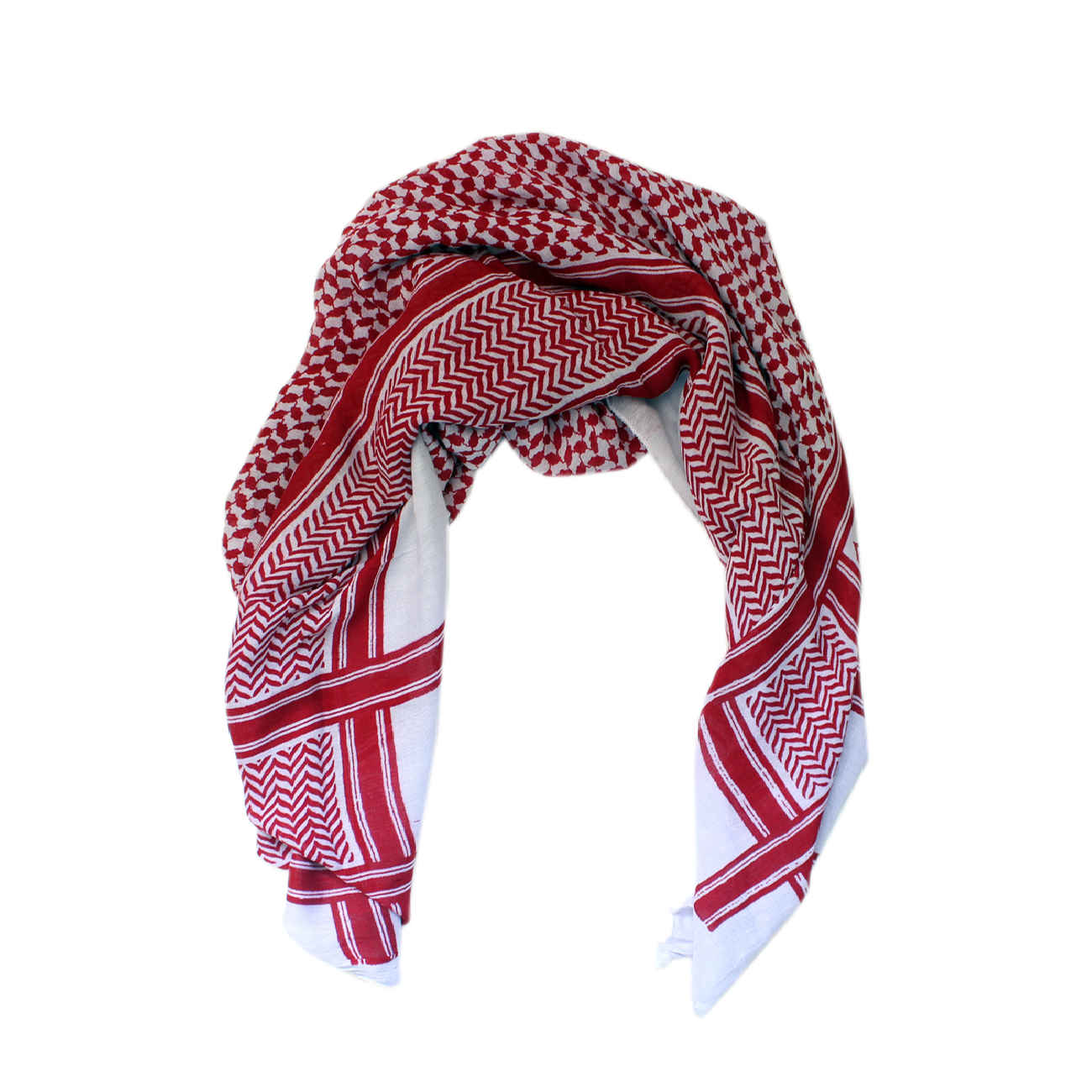 Arabic Keffiyeh Shemagh Scarf - Palestine Checkered Design