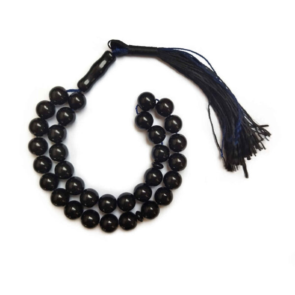 Islamic Agate Rosary Crafted with 33 Prayer Beads Tasbih Black