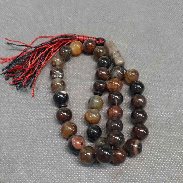 Islamic Agate Rosary Crafted with 33 Prayer Beads Tasbih Tara