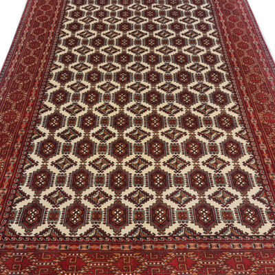 Persian Carpet with Wool Hand-Knotted Genuine Torkaman
