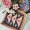 Handwoven Persian Kilim Coaster Pine Tree