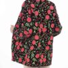 Persian Embroidered Women's Manto with Floral Design