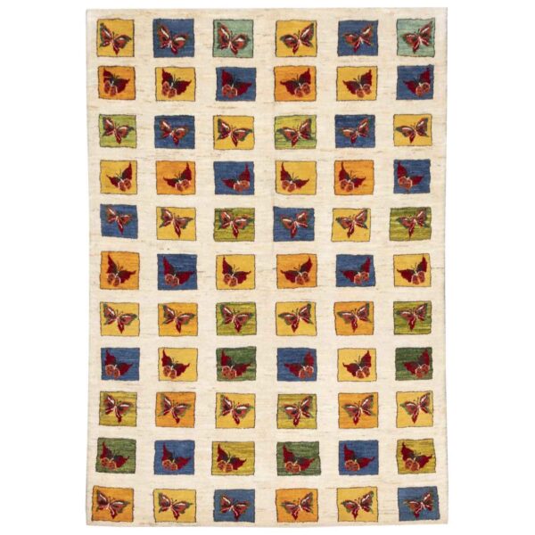 Genuine Persian Gabbeh Wool Rug Handwoven in Fars