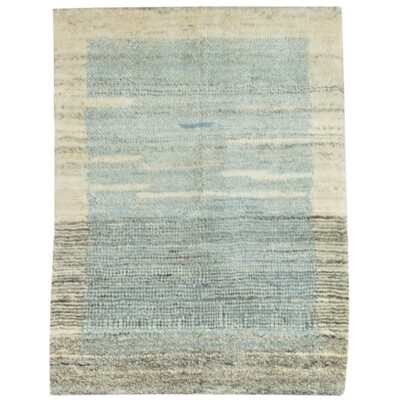 Persian Gabbeh Wool Rug Handwoven in Fars Bordered
