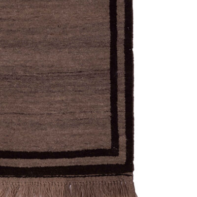 Persian Gabbeh Wool Rug Handwoven in Fars Bordered Brown