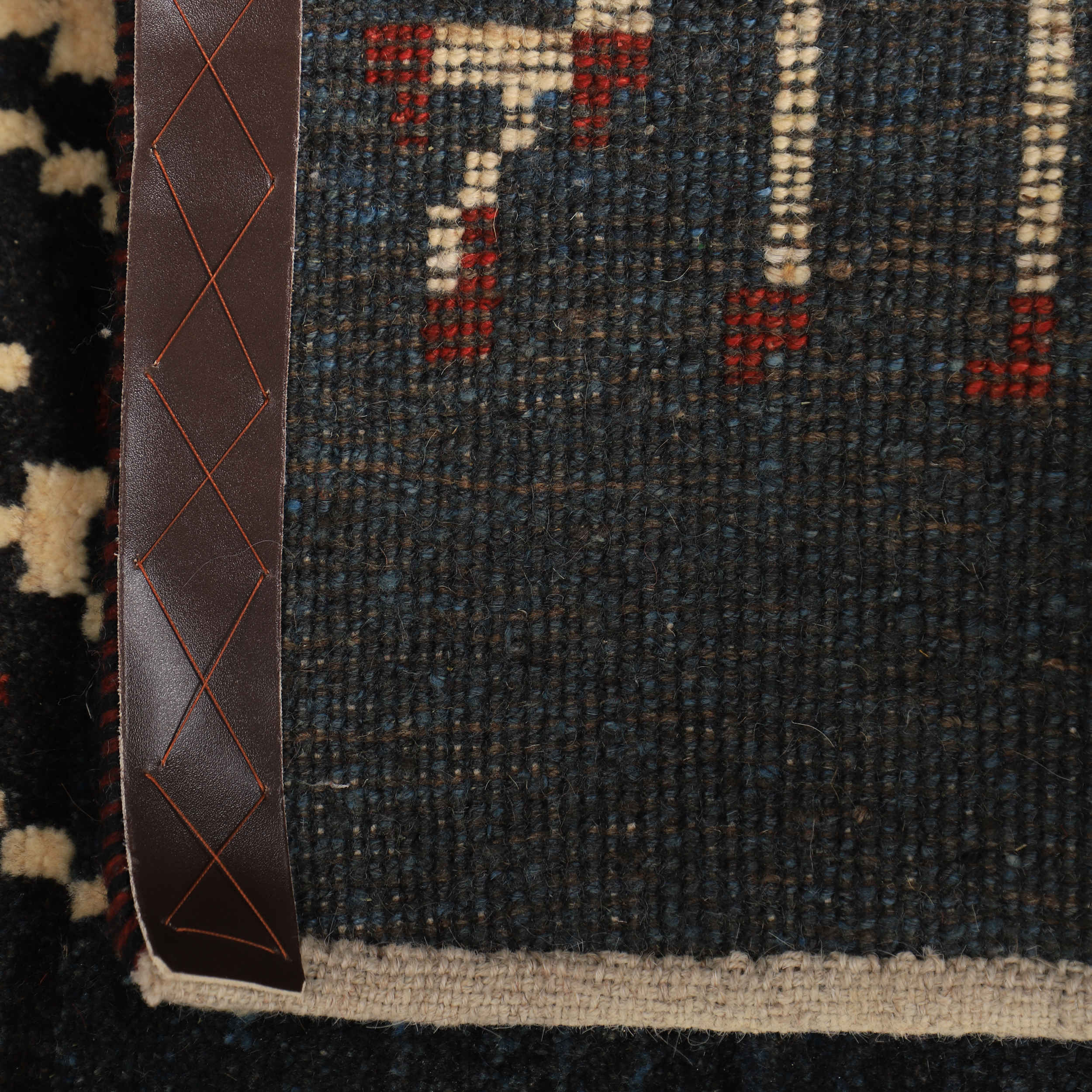 Persian Gabbeh Wool Rug Handwoven in Fars Tree Charcoal