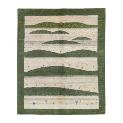 Persian Gabbeh Wool Rug Handwoven Tree & Animal Motifs