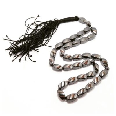 Islamic Hematite Rosary Crafted with 33 Prayer Beads Tasbih I