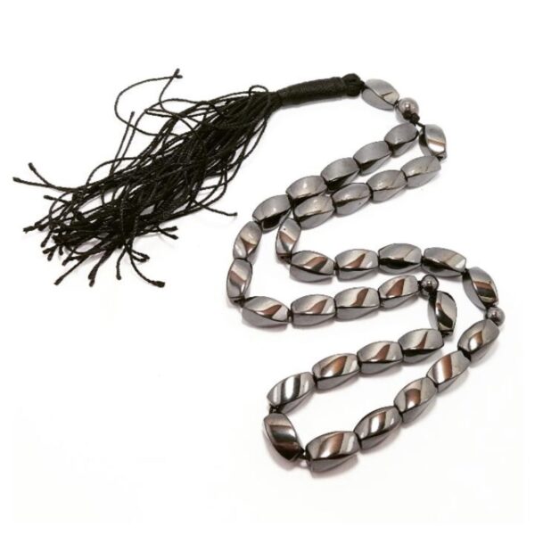 Islamic Hematite Rosary Crafted with 33 Prayer Beads Tasbih I