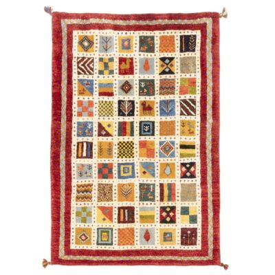 Persian Gabbeh Wool Rug Handwoven in Fars Kashkuli