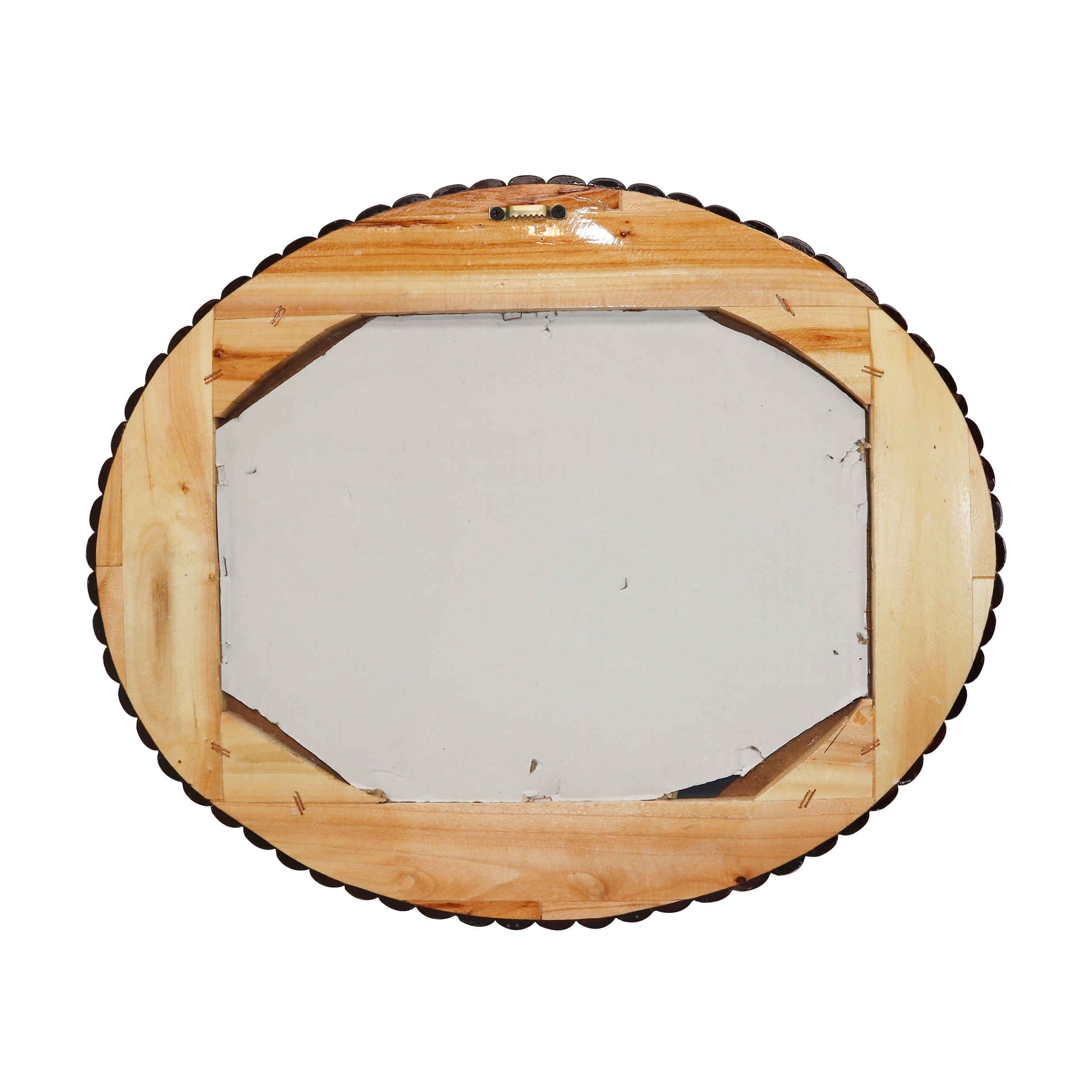 Persian Wooden Mirror Frame – Khatamkari Ellipse Model