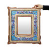 Persian Wooden Mirror Frame – Khatamkari Peacock & Floral Motifs
