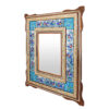 Persian Wooden Mirror Frame – Khatamkari Peacock & Floral Motifs