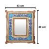 Persian Wooden Mirror Frame – Khatamkari Peacock & Floral Motifs