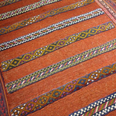 Persian Wool Kilim Rug Handwoven Traditional Striped