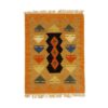 Persian Wool Kilim Rug Handwoven in Fars Geometric Orange