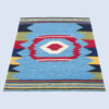 Persian Wool Kilim Rug Artisanal Handwoven Geometric Blue