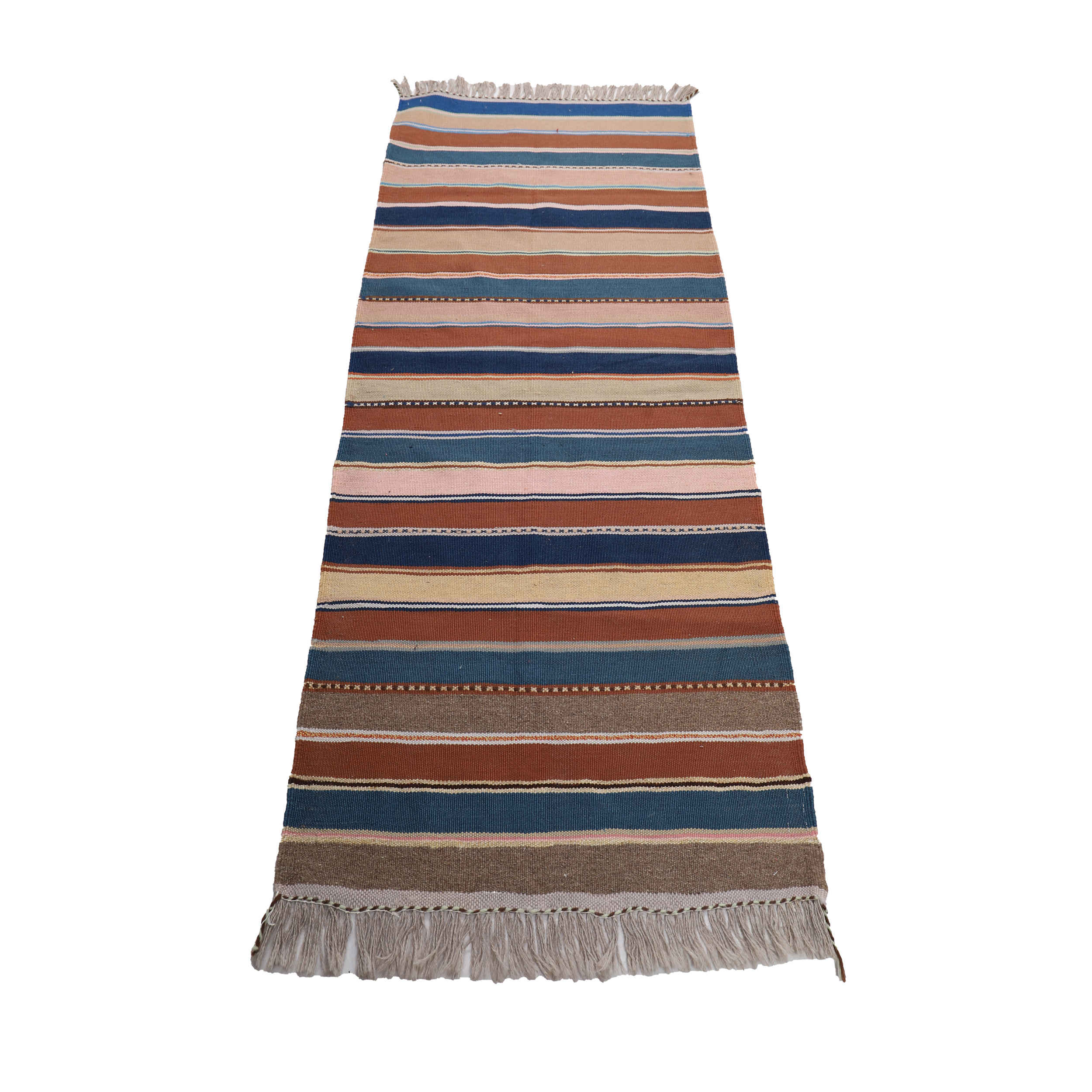 Persian Wool Kilim Rug Handwoven in Isfahan Striped