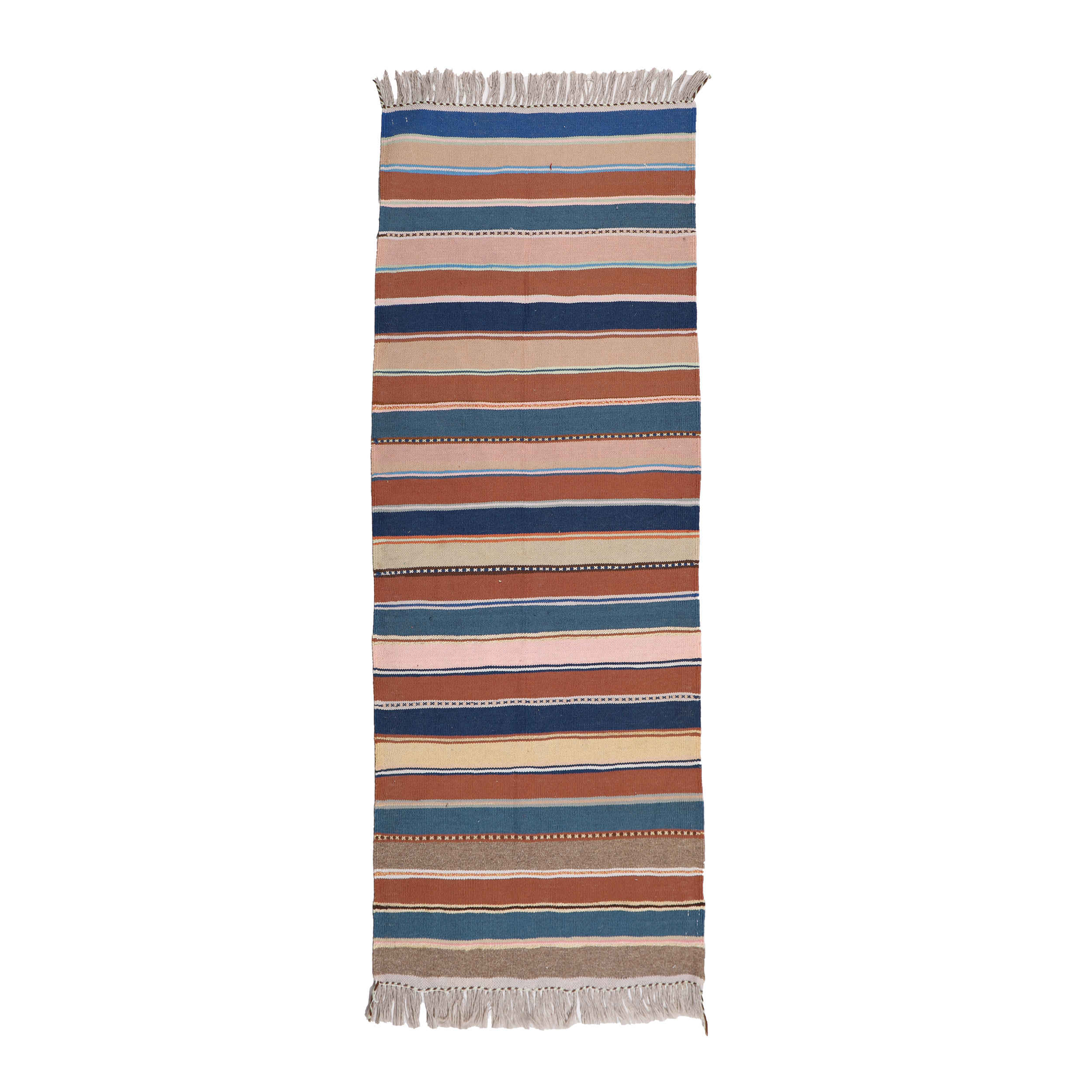 Persian Wool Kilim Rug Handwoven in Isfahan Striped