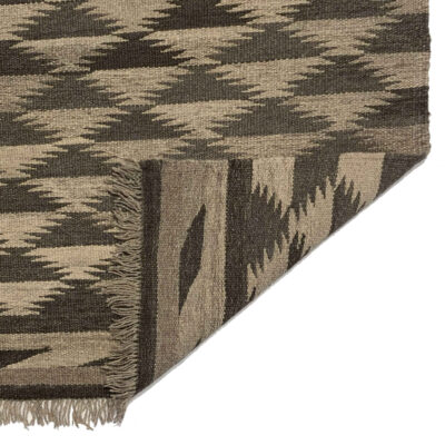 Persian Wool Kilim Rug Handwoven in Shiraz Brown
