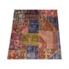 Vintage Persian Hand-Knotted Patchwork Carpet Geometric