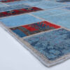 Persian Hand-Knotted Patchwork Carpet Geometric Blue
