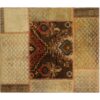 Vintage Persian Hand-Knotted Patchwork Carpet Geometric Brown