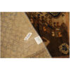 Vintage Persian Hand-Knotted Patchwork Carpet Geometric Brown