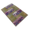 Vintage Persian Hand-Knotted Patchwork Carpet Geometric Green