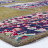 Vintage Persian Hand-Knotted Patchwork Carpet Geometric Green