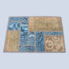 Persian Hand-Knotted Patchwork Carpet Light Blue