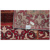 Vintage Persian Hand-Knotted Patchwork Carpet Geometric Red