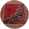 Vintage Persian Hand-Knotted Patchwork Carpet Floral Red
