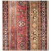 Vintage Persian Hand-Knotted Patchwork Carpet Striped