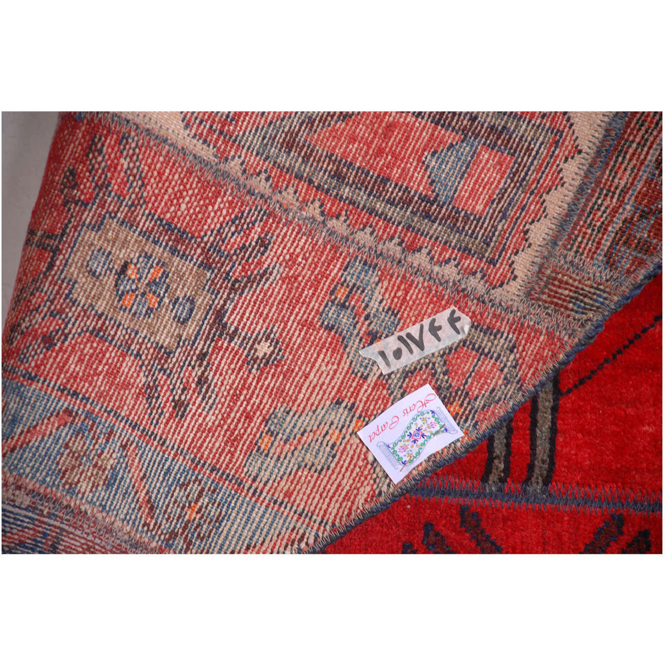 Vintage Persian Hand-Knotted Patchwork Carpet Red