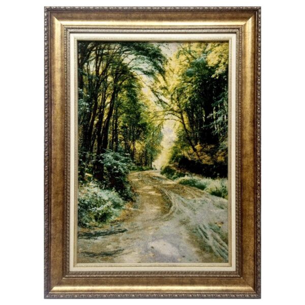 Hand-Knotted Persian Pictorial Rug Depicting Forest