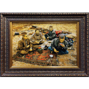 Persian Silk Carpet Wall Art Hand-Knotted in Tabriz Nomadic People