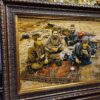 Hand-Knotted Persian Pictorial Rug from Tabriz Depicting Nomadic People