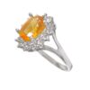Yellow Citrine Silver Ring for Women Samin