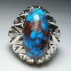 Persian Neyshabur Turquoise Silver Ring Handcrafted Model Spider