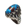 Persian Neyshabur Turquoise Silver Ring Handcrafted Model Spider